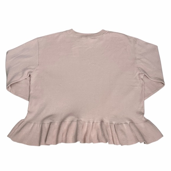 New Gap Kids Relaxed Peplum Sweater Color Dull Rose Size XXLarge - Picture 3 of 5